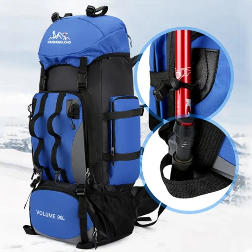 90L Waterproof Hiking Camping Backpack - Image 3