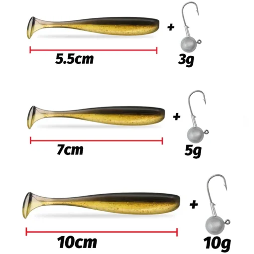 10PCS Soft Lure 5.5cm 7cm 10cm - Image 2