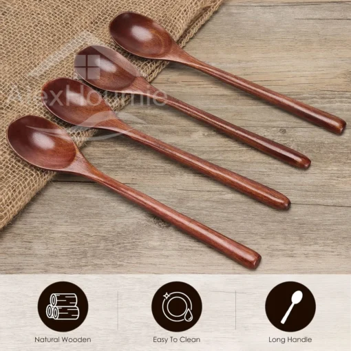 6 Piece Wooden Spoon Bamboo Kitchen Korean Style - Image 17