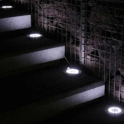 1/4/8Pack Solar Lights Outdoor 8/20LEDs Disk Underground Lamp Spotlight - Image 12
