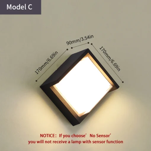 LED Outdoor Wall Light PIR Motion Sensor Wall lamp - Image 8