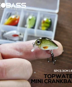 GOBASS 5pcs Mini Fish Bass Fishing Lure