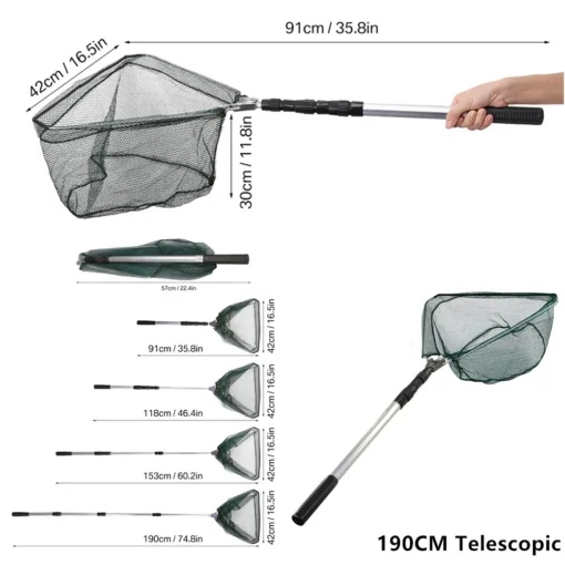 55cm-190cm Telescopic Fishing Net - Image 20