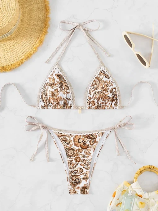 2025 Halter String Triangle Two Piece Bikini Women Swimwear - Image 4