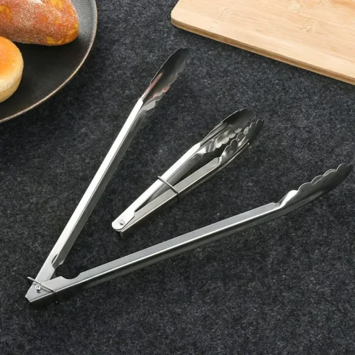 Stainless Steel Kitchen Food Tongs - Image 13