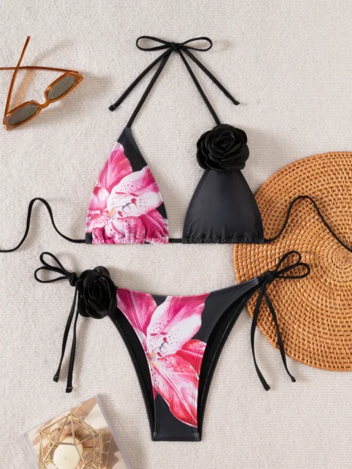 2025 New Flower Print Bikini Set - Image 8