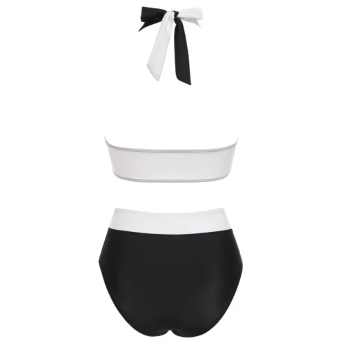 bikini Beach Colour Block Floral Printed Women's Swimsuit - Image 13
