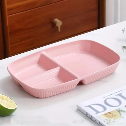 Unbreakable Rectangular 3-Grid Meal Plate - Image 7