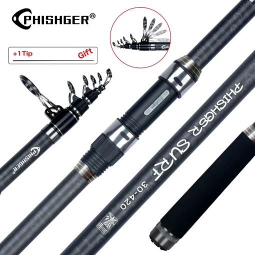 PHISHGER Telescopic Surf Spinning Rod