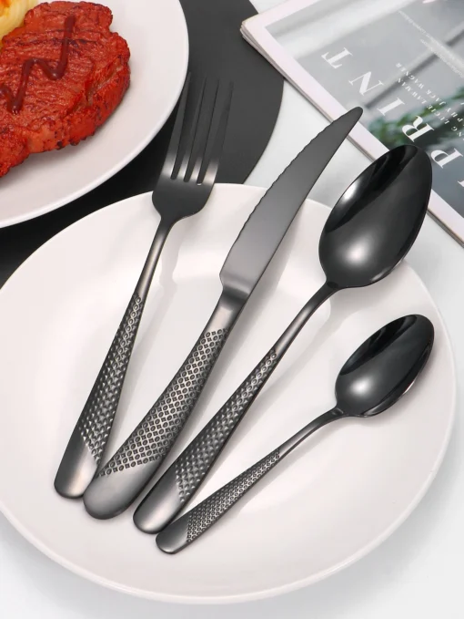 24pc Stainless steel tableware - Image 15