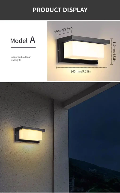 LED Outdoor Wall Light PIR Motion Sensor Wall lamp - Image 17