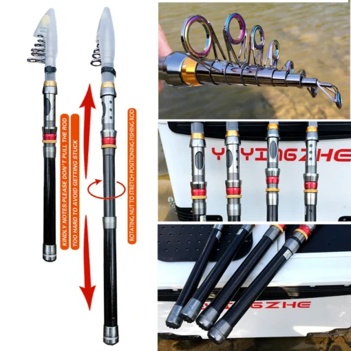 1.8-3.6m Carbon Fiber Fishing Rod - Image 3
