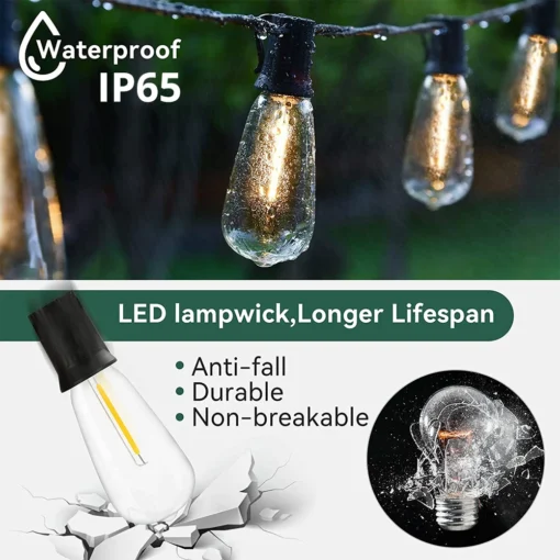 Outdoor Solar String Lights LED IP65 Waterproof - Image 8
