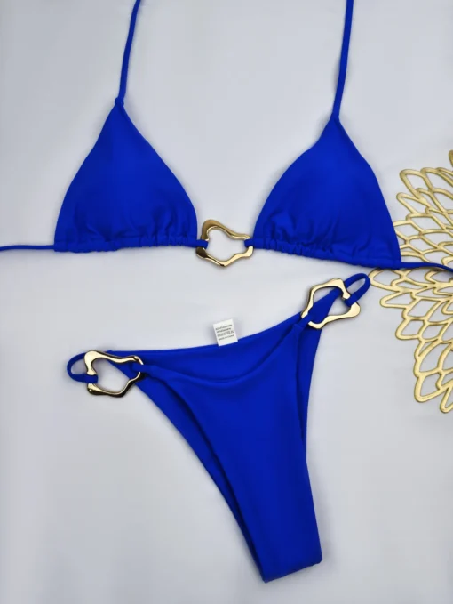 Sexy Bikini Solid Color Lace-up - Image 7