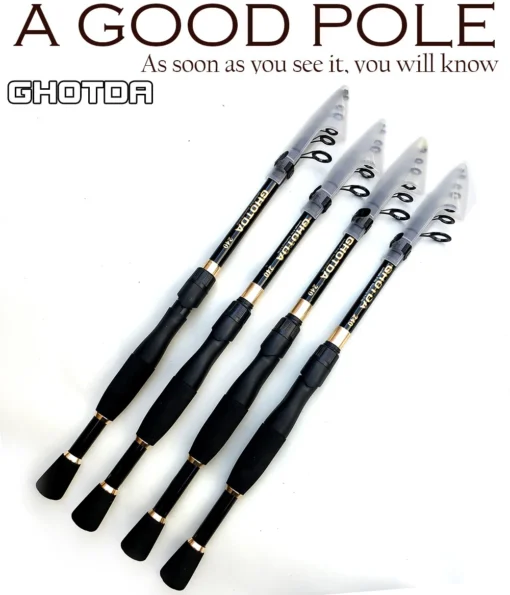 1.6-2.4m Telescopic Fishing Rods Ultralight Weight Spinning Casting Carbon Pole - Image 9