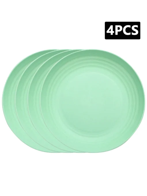 4/8pcs Plastic original plate, reusable, camping picnic dessert plate - Image 8