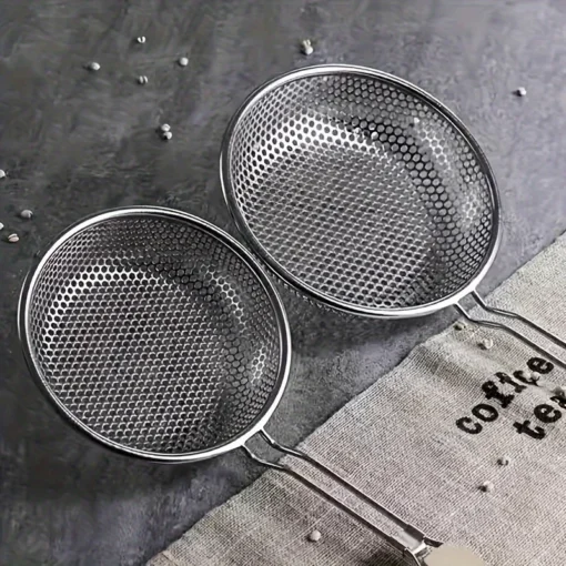 Stainless Steel Colander with Wooden Handle - Image 3