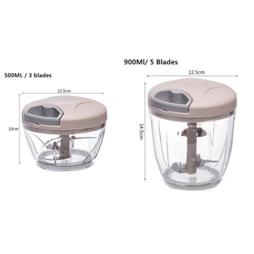 500/900ML Manual Meat Mincer Garlic Chopper - Image 24