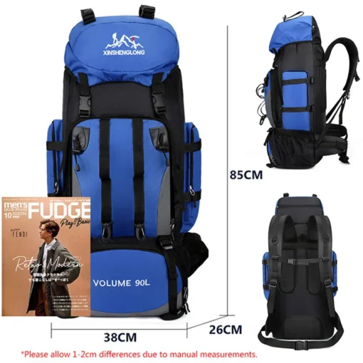 90L Waterproof Hiking Camping Backpack - Image 6