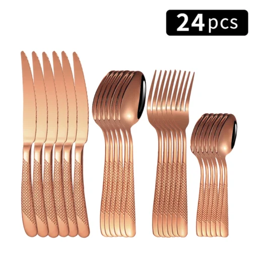 24pc Stainless steel tableware - Image 10