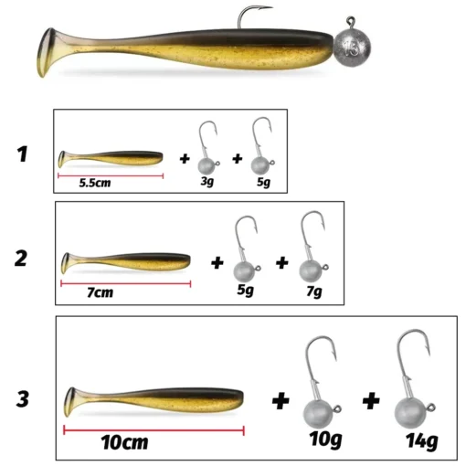 50PCS/Box Metal Jig Bait 5.5cm 7cm 10cm Soft Lure - Image 17
