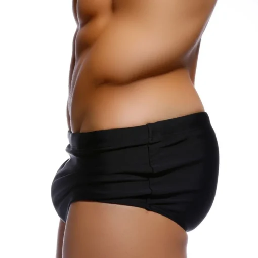 solid Black Swim Boxer Briefs - Image 2