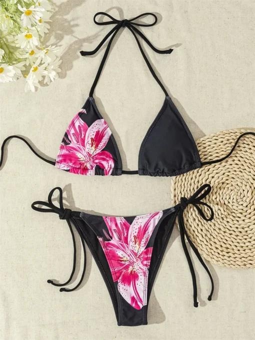 2025 New Flower Print Bikini Set - Image 6