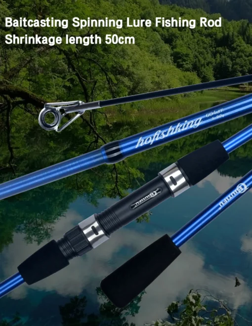 BIUTIFU Baitcasting Spinning Travel Carbon 4/5 Section Fishing Rods - Image 7