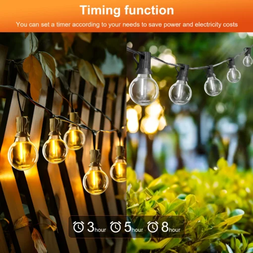 Solar String Lights Outdoor G40 - Image 6