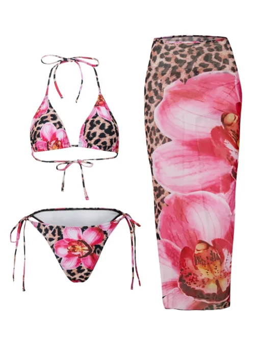 2025 New Flower Print Bikini Set - Image 9