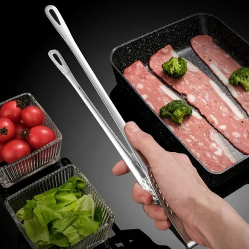 Kitchen Stainless Steel Barbecue Tongs