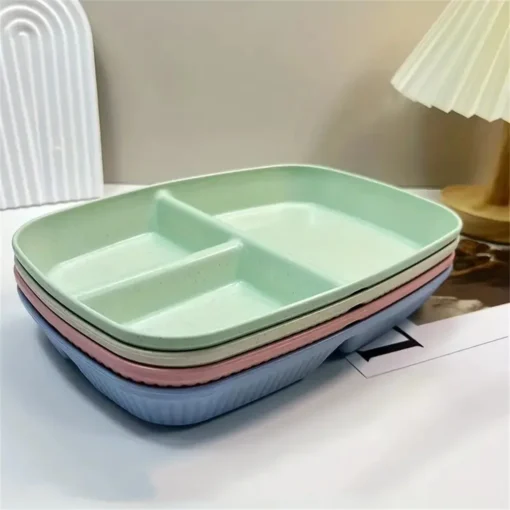 Unbreakable Rectangular 3-Grid Meal Plate - Image 12