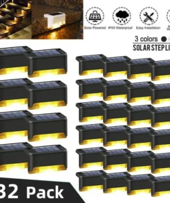 Warm White LED Solar Step Lamp