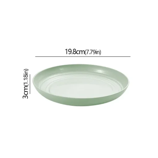 Wheat Straw Solid Color Round Plates - Image 18