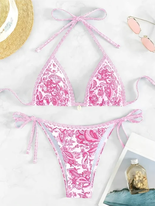 2025 Halter String Triangle Two Piece Bikini Women Swimwear - Image 7