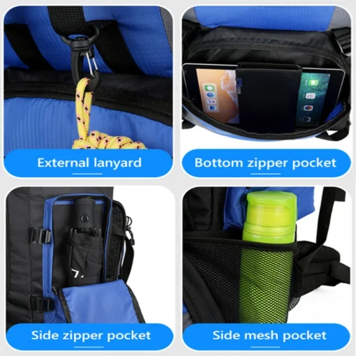 90L Waterproof Hiking Camping Backpack - Image 5