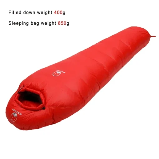 Very Warm White Goose Down Filled Adult Mummy Style Sleeping Bag - Image 8