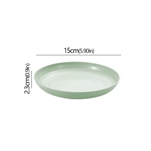 Wheat Straw Solid Color Round Plates - Image 21