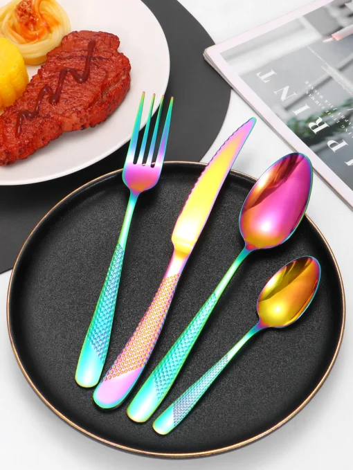 24pc Stainless steel tableware - Image 4
