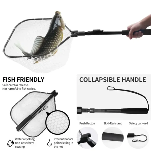 55cm-190cm Telescopic Fishing Net - Image 2