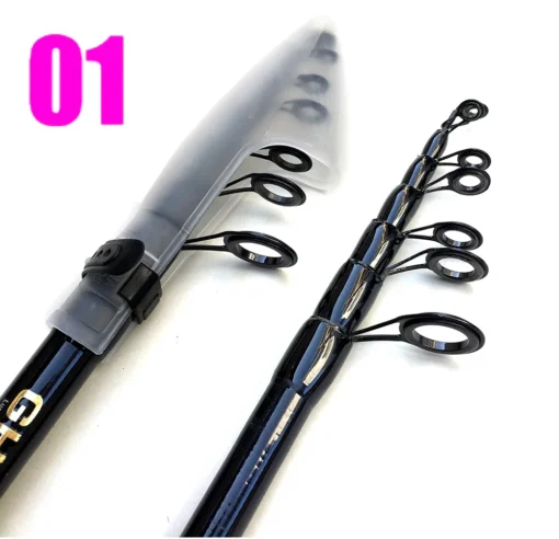 1.6-2.4m Telescopic Fishing Rods Ultralight Weight Spinning Casting Carbon Pole - Image 14