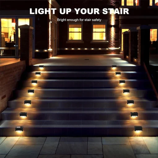 Warm White LED Solar Step Lamp - Image 5