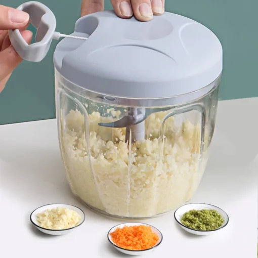 500/900ML Manual Meat Mincer Garlic Chopper - Image 14