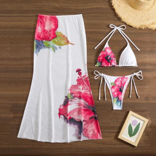 2025 New Flower Print Bikini Set - Image 15