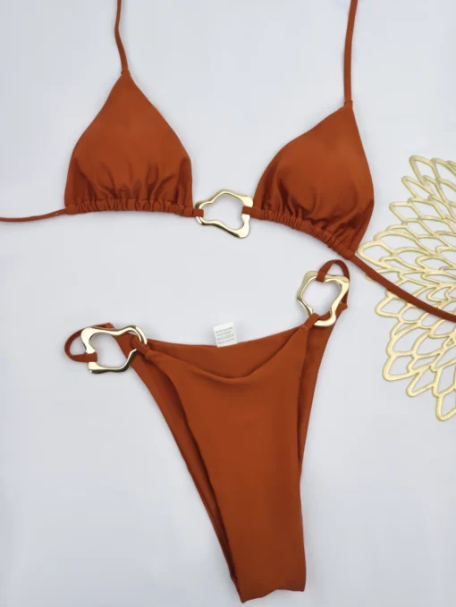 Sexy Bikini Solid Color Lace-up - Image 8