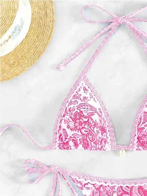 2025 Halter String Triangle Two Piece Bikini Women Swimwear - Image 30