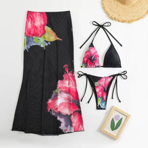 2025 New Flower Print Bikini Set - Image 18