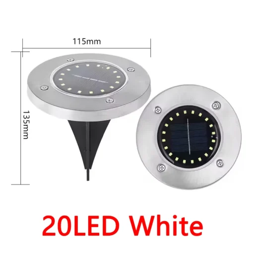 1/4/8Pack Solar Lights Outdoor 8/20LEDs Disk Underground Lamp Spotlight - Image 10