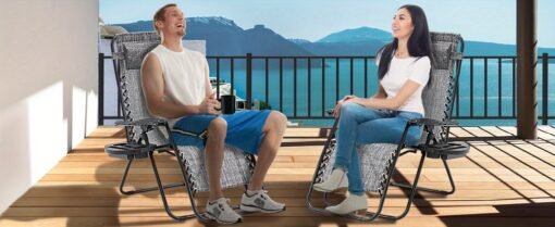 Zero Gravity Chair Set of 2, Folding Reclining zero gravity - Image 20
