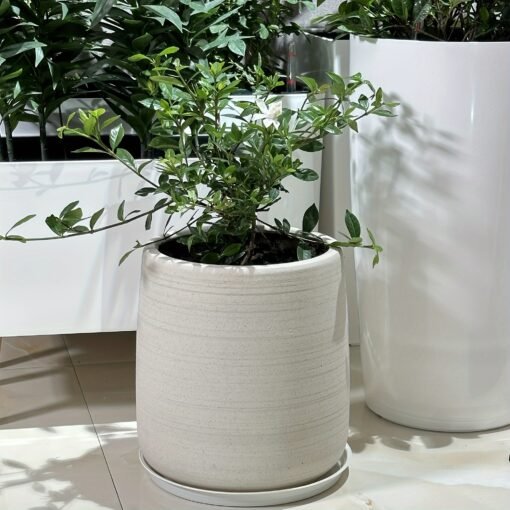 Large Ceramic Planter with Drainage Hole - Image 3